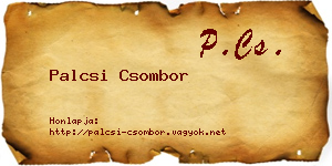 Palcsi Csombor névjegykártya